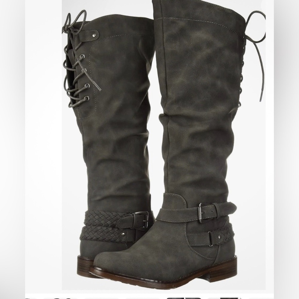 XOXO Women's Middleton Grey Fashion Boots size 8